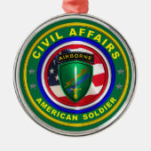 Veterankerst voor civiele zaken bij het leger metalen ornament (Voorkant)