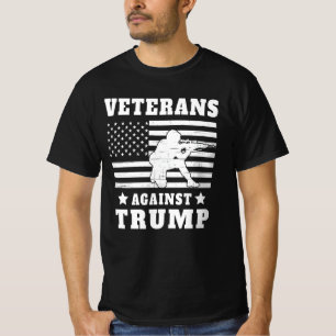 Veterans against Trump Soldier usa flag T-shirt