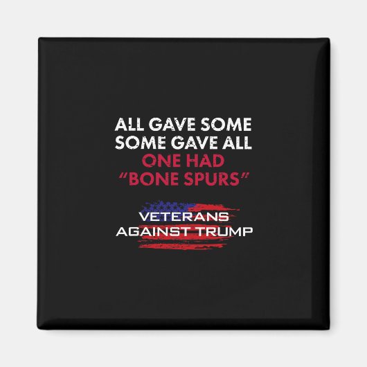 Veterans Anti-trump Draft Dodger Bone Spurs For Ve Magneet (Voorkant)