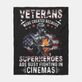 Veterans Because Superheroes Bezig in Bioscopen Fleece Deken (Voorkant)