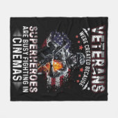 Veterans Because Superheroes Bezig in Bioscopen Fleece Deken (Voorkant (Horizontaal))