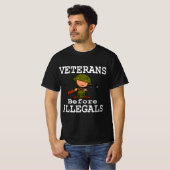Veterans Before Illegals Veterans Day T-shirt (Voorkant volledig)