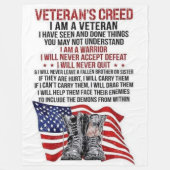 VETERANS CREED FLEECE DEKEN (Voorkant)