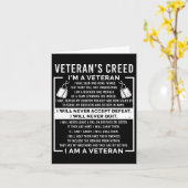 Veteran's Creed Patriot War Usa Oath Grandpa  Kaart (Gele Bloem)