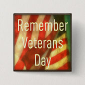 Veterans Dag Button - Onthoud veteranendag (Voorkant)