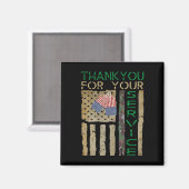 Veterans Dag Dank u voor uw service Soldaat Ca Magneet (Voorkant / Achterkant)