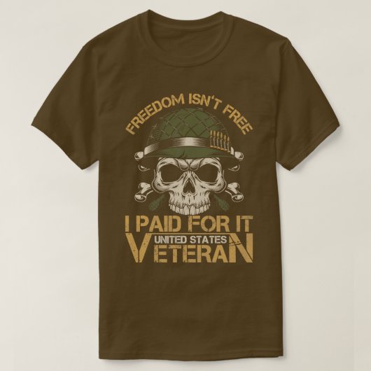 Veterans Dag Freedom Soldaat T-shirt (Design voorkant)