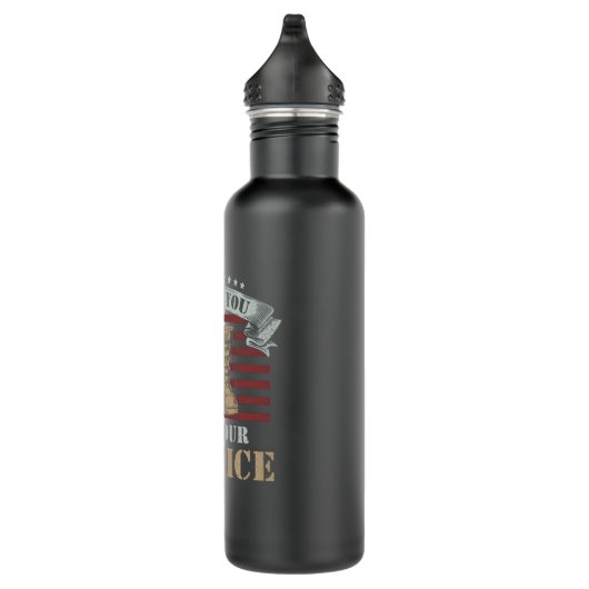 Veterans Dag Gift Hartelijk dank voor uw service Waterfles (Rechts)