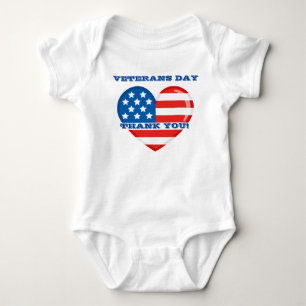 Veterans Day Baby Jersey Bodysuit