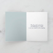 Veterans Day Bald Eagle met Amerikaanse vlag Kaart (Binnen)