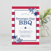 Veterans Day Bold Stars en Stripes Patriotic BBQ  Kaart (Staand voorkant)