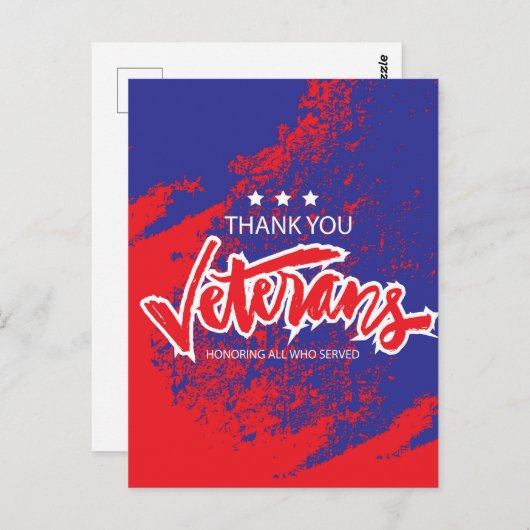 Veterans Day Briefkaart (Voorkant / Achterkant)