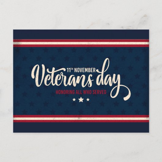Veterans Day Briefkaart (Voorkant)