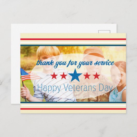 Veterans Day Briefkaart (Voorkant / Achterkant)