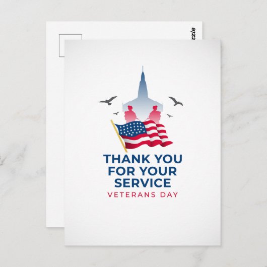 Veterans Day Briefkaart (Voorkant / Achterkant)