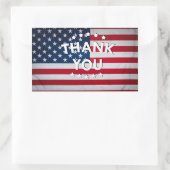 Veterans Day Briefkaart Rechthoekige Sticker (Tas)