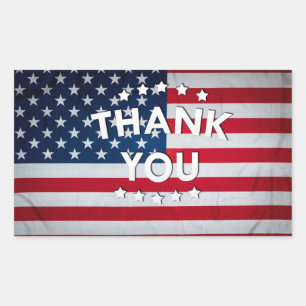 Veterans Day Briefkaart Rechthoekige Sticker