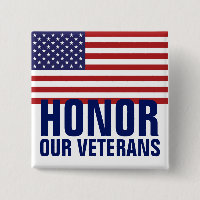 Veterans Day Button - Vlag VS