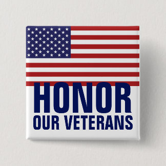 Veterans Day Button - Vlag VS