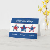 Veterans Day dankbare en gezegende patriottische s Kaart (Gele Bloem)