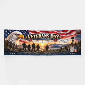 Veterans Day Eer Respect Herdenken Patriottisch Spandoek