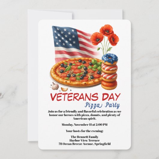 Veterans Day | Fish and chips Celebration Kaart (Voorkant)