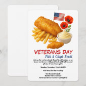 Veterans Day | Fish and chips Celebration Kaart (Voorkant / Achterkant)