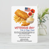 Veterans Day | Fish and chips Celebration Kaart (Staand voorkant)