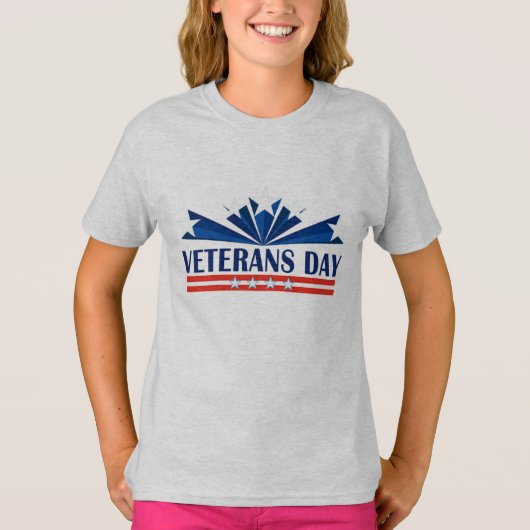 Veterans Day Girl T-shirt (Voorkant)