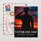 Veterans Day, Halloween, and Christmas 2025 Holida Feestdagenkaart (Voorkant / Achterkant)