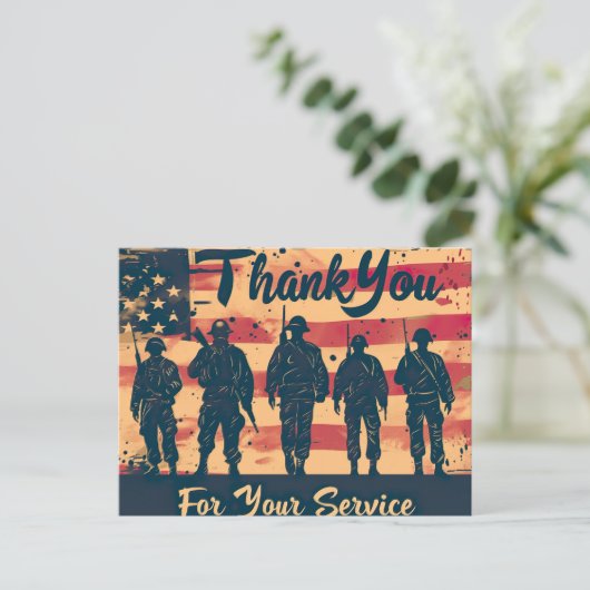 Veterans Day Holiday Briefkaart (Staand voorkant)