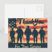 Veterans Day Holiday Briefkaart (Voorkant / Achterkant)