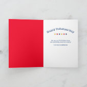 Veterans Day Holiday Typography Heart Flag Card Kaart (Binnen)