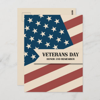 Veterans Day - Honor And Remember Briefkaart