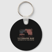 Veterans Day Honoring All Who Served Patriotic Fla Sleutelhanger (Voorkant)