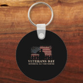 Veterans Day Honoring All Who Served Patriotic Fla Sleutelhanger (Voorkant)