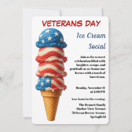 Veterans Day | Ice cream social party Kaart