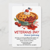 Veterans Day Invitation | Cherry Pie Celebration Kaart (Voorkant)