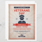 Veterans Day Invitation Flyer Sjabloon (Voorkant / Achterkant)