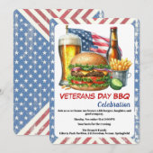 Veterans Day Invitation | Honoring Heroes BBQ Kaart (Voorkant / Achterkant)
