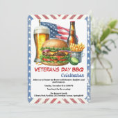 Veterans Day Invitation | Honoring Heroes BBQ Kaart (Staand voorkant)