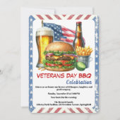 Veterans Day Invitation | Honoring Heroes BBQ Kaart (Voorkant)
