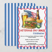 Veterans Day Invitation | Honoring Heroes BBQ Kaart (Voorkant / Achterkant)
