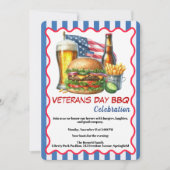 Veterans Day Invitation | Honoring Heroes BBQ Kaart (Voorkant)