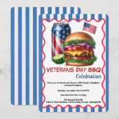 Veterans Day Invitation | Honoring Heroes BBQ Kaart (Voorkant / Achterkant)