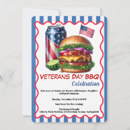 Veterans Day Invitation | Honoring Heroes BBQ Kaart