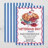 Veterans Day Invitation | Patriotic Brunch Kaart (Voorkant / Achterkant)