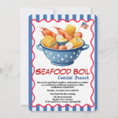 Veterans Day Invitation | Seafood Boil Celebration Kaart (Voorkant)