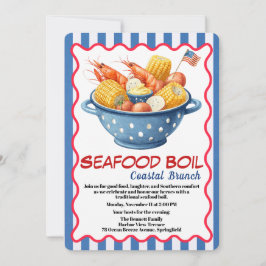 Veterans Day Invitation | Seafood Boil Celebration Kaart