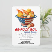 Veterans Day Invitation | Seafood Boil Celebration Kaart (Staand voorkant)